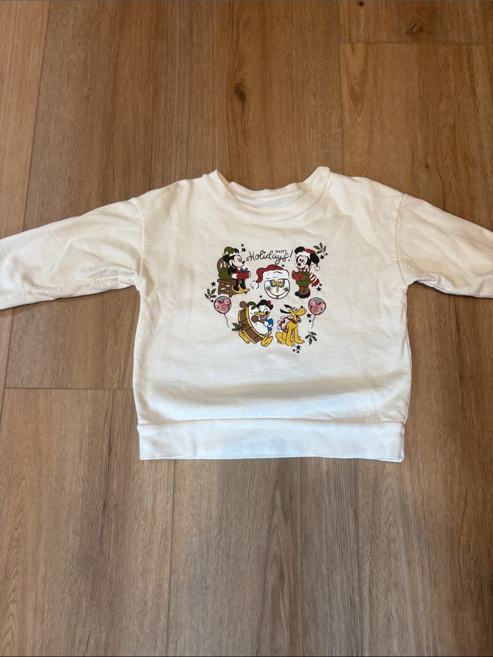 Kids White Holiday Graphic Sweatshirt